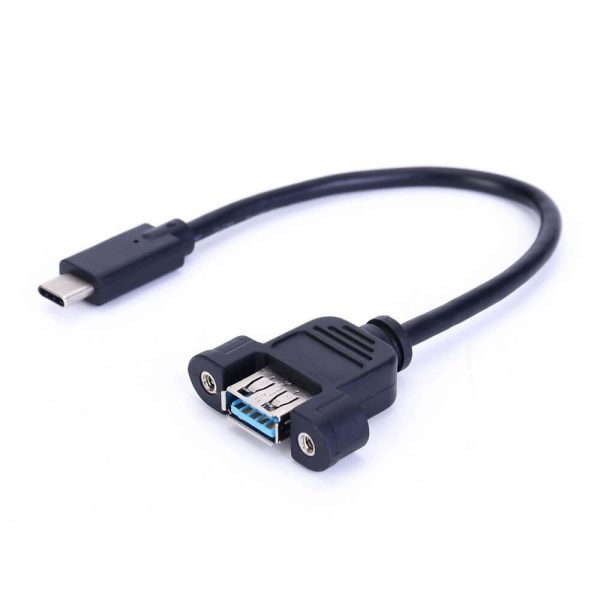 Cabo USB C para USB 3.0 A Macho para Fêmea