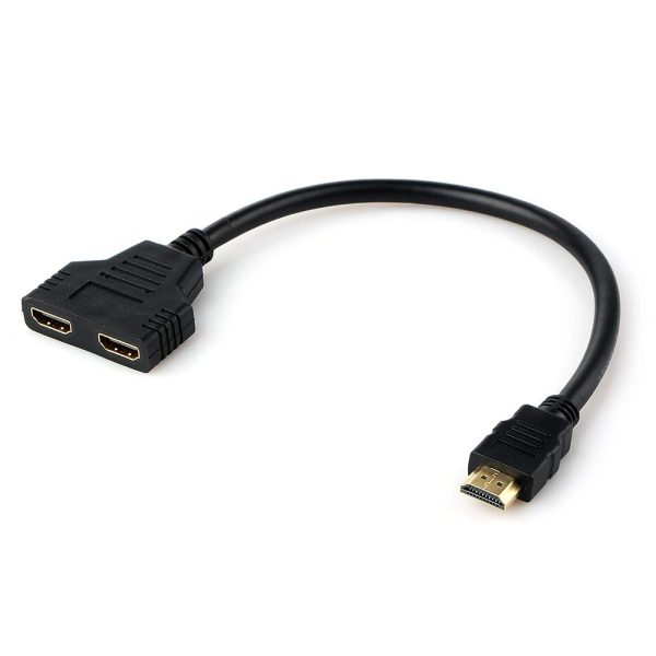 4K HDMI to Dual HDMI Adapter for laptop, Male to Female