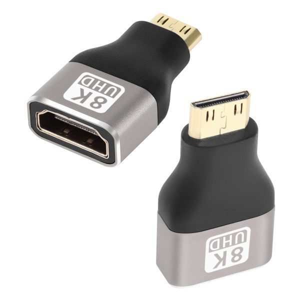 8K Mini HDMI to HDMI Adapter Coupler, Male to Female