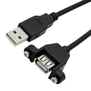 Cable USB tipo A de montaje en panel, cable de extensión macho a hembra
