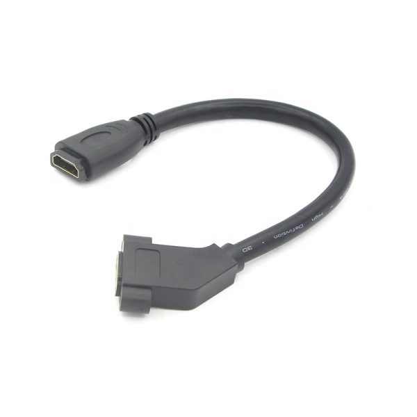Câble HDMI 8K à 45° pour montage sur panneau, femelle à femelle