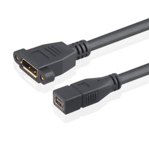 Mini DP Panel Mount Cable, Mini DisplayPort Female to Displayport Female Cable