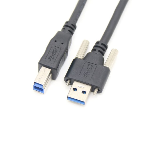 USB 3.0 A auf B Kabel für Schaltschrankmontage, Stecker auf Stecker