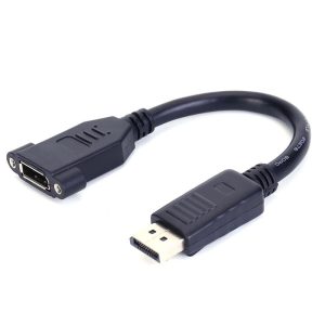 DisplayPort 1.4 Panel Mount Extension Cable, Male to Female