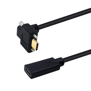 Cable USB 3.1 Tipo C en ángulo UP de montaje en panel