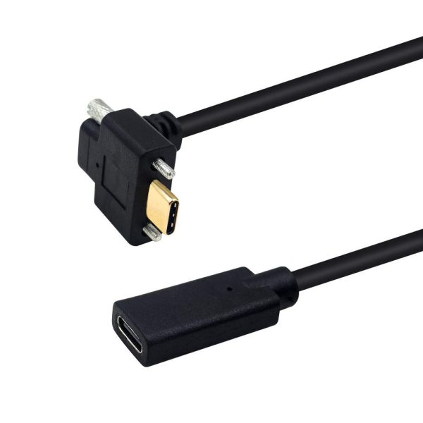 Câble USB 3.1 Type C à angle droit pour montage sur panneau