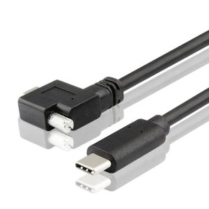 Left Angle USB 3.1 Type C Panel Mount Cable