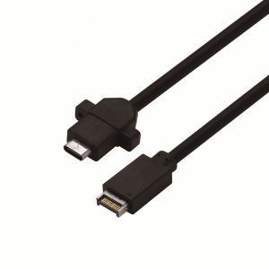 Cable USB tipo E macho a USB 3.1 tipo C hembra para montaje en panel Cable de extensión para placa base