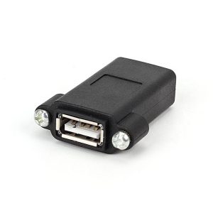 USB 2.0 B to A Panel Mount Adapter Coupler Female to Female