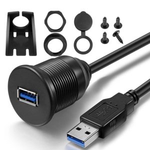 Single Port bündig Panel Mount USB 3.0 A Kabel männlich zu weiblich Auto wasserdicht Kabel