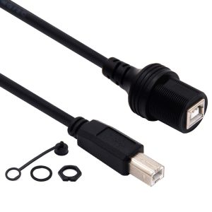 Cable USB tipo B para montaje en panel USB 2.0 B redondo mediano para montaje empotrado