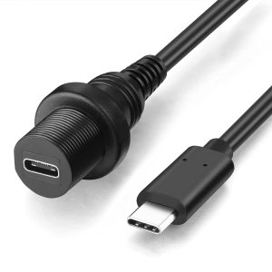 Cable USB tipo C de montaje empotrado en panel de un solo puerto para coche