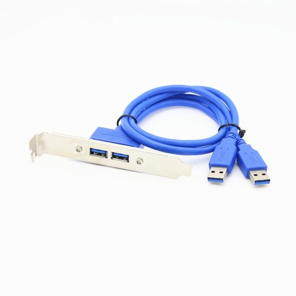 Câble double USB 3.0 A mâle vers 2 ports USB A femelle USB 3.0 Slot Bracket
