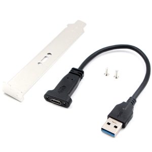USB 3.0 A Male to USB C Slot Plate Adapter Cable