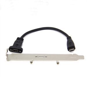 USB 3.1 Type C Slot Plate Adapter Male to Female Cable