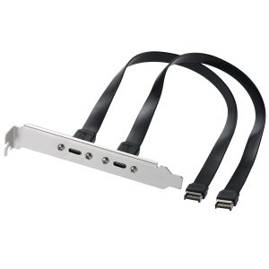 Doble USB 3.1 Tipo E Macho a 2 Puertos USB C Hembra Placa Adaptador Cable