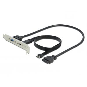 USB Slot Bracket USB 3.1 Tipo E a USB C, 20PIN a USB A Slot Plate Cable Adaptador