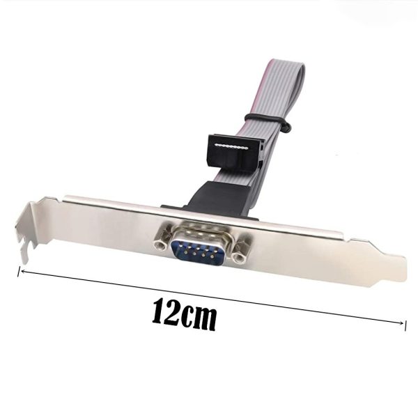 IDC 10PIN Female to RS232 DB9 Serial Port Bracket Cable (Câble de support pour port série IDC 10PIN femelle vers RS232 DB9)