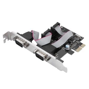 2 Port PCI-E Serial Card to RS232 DB9 Slot Plate Adapter