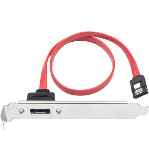 SATA auf eSATA Slot-Platten-Adapter Stecker auf Buchse Kabel