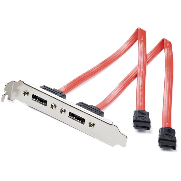 Câble d'adaptateur de plaque 2 ports SATA vers eSATA