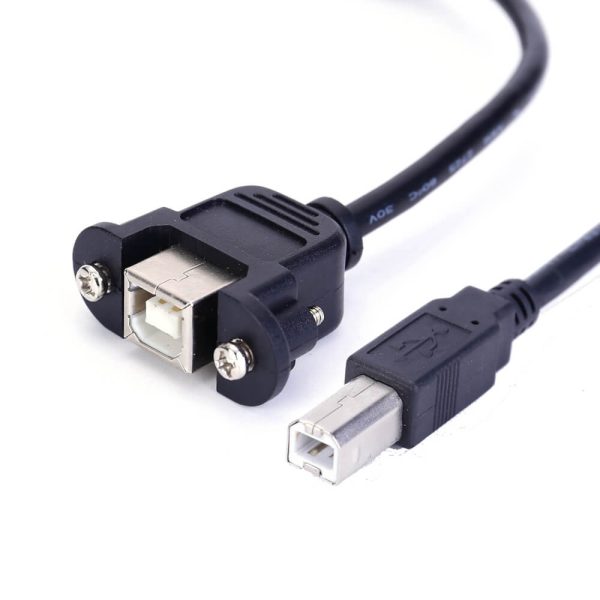 USB 2.0 B Panel-Mount-Kabel, Verlängerungskabel von Stecker zu Buchse