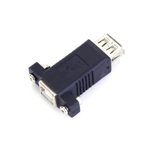 Panel Mount USB 2.0 A to B Coupler Adapter with Screw Hole Female to Female