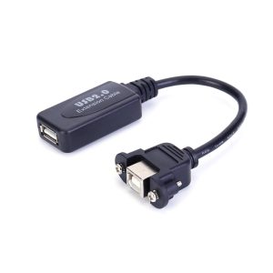 Cable USB 2.0 A con amplificador a USB 2.0 B para montaje en panel, F-F